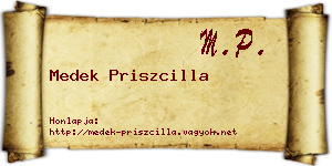 Medek Priszcilla névjegykártya